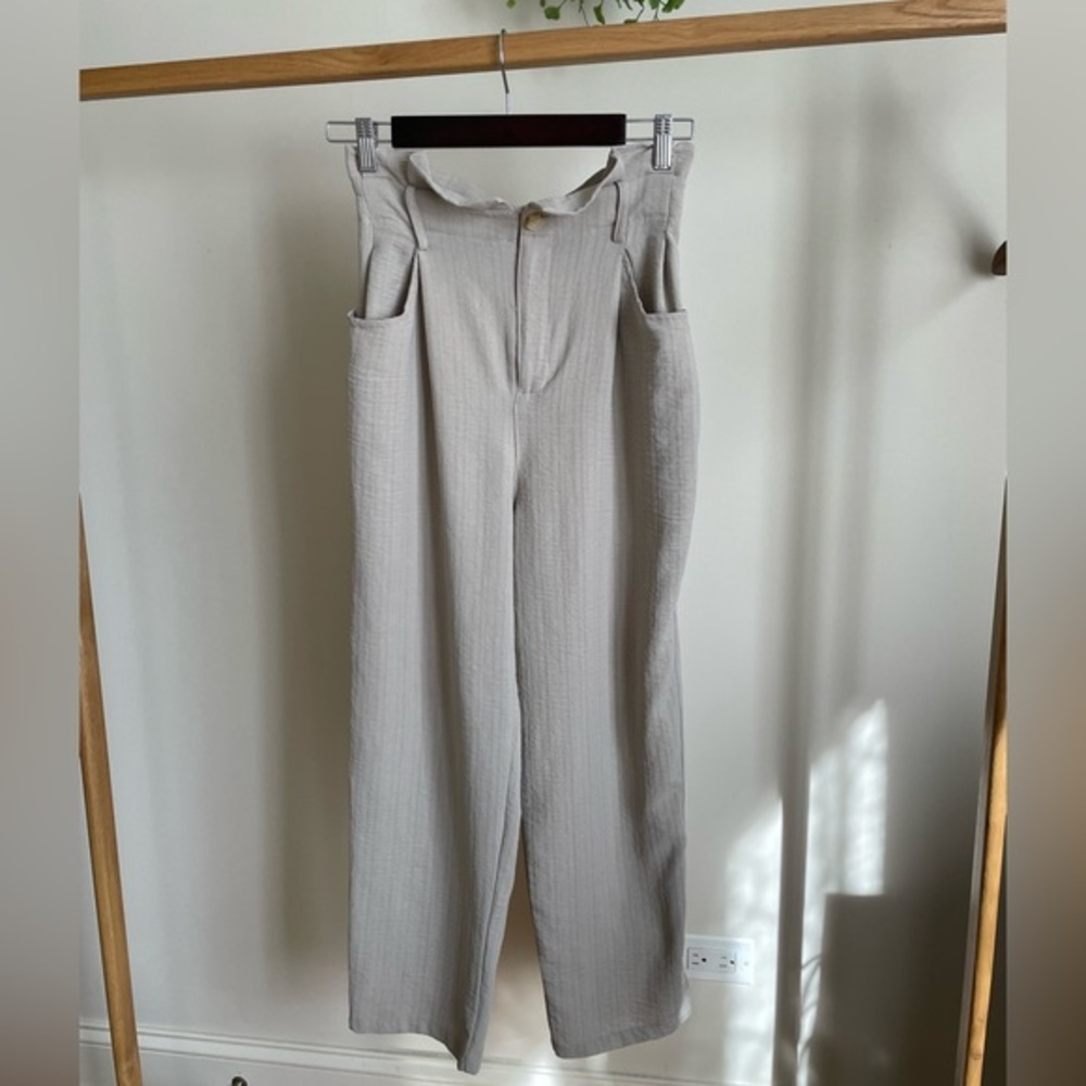 Zara Crop Paper Bag Pants